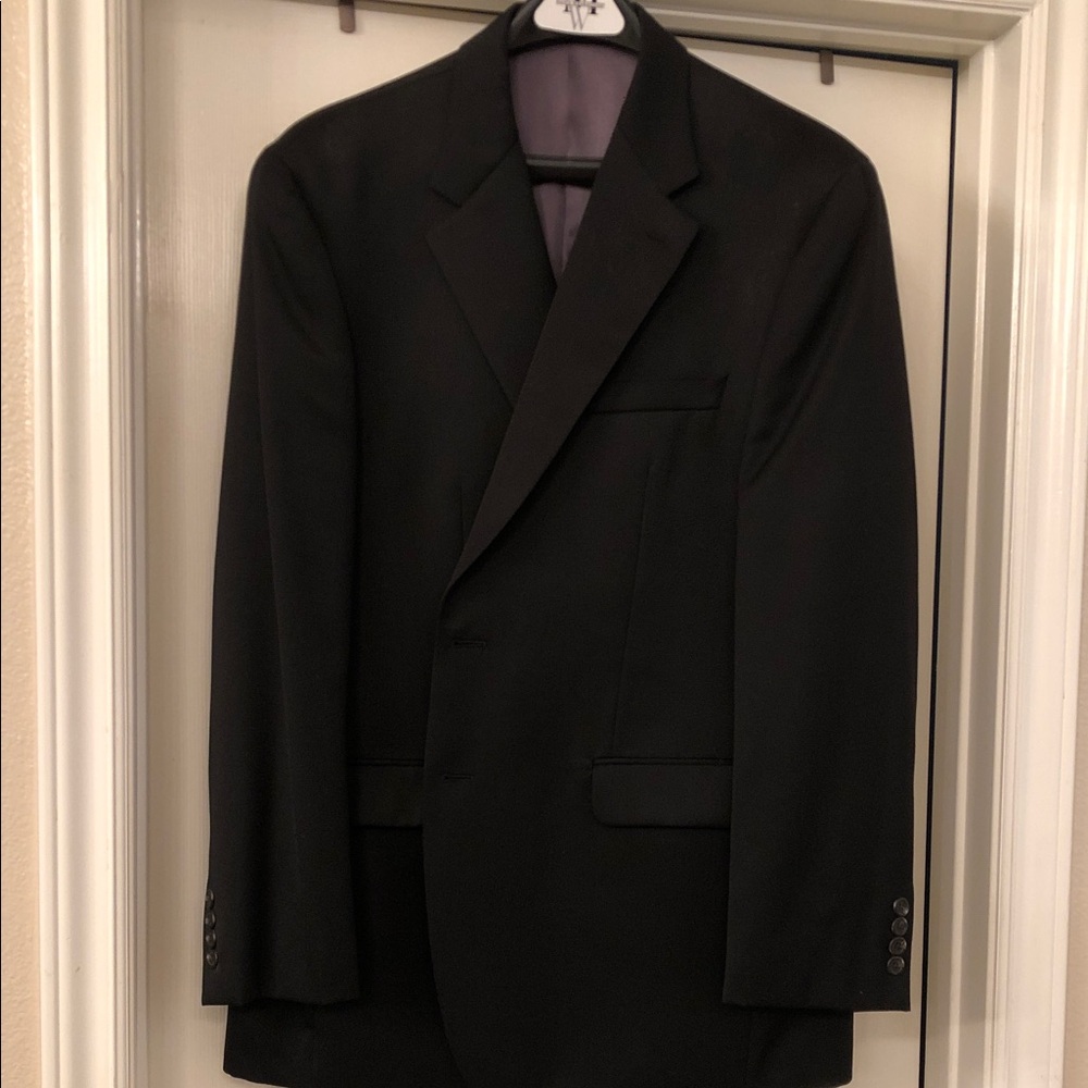 Michael Kors Men's Black Single-Breasted Suit Jacket